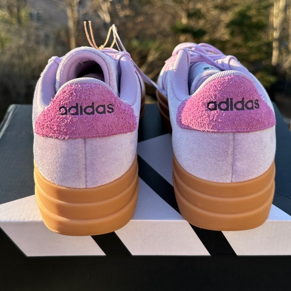 Adidas VL Court Purple Platform Low Casual Everyday Sneaker Womens 9.5 NEW - Picture 5 of 9